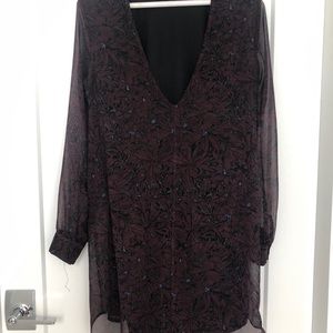 Dress with See Through Sleeves